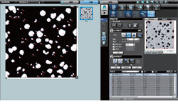 作為選購軟件，有粒子分析、卡尺測量。